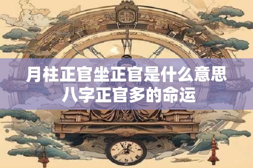 月柱正官坐正官是什么意思 八字正官多的命运
