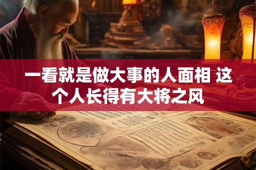 一看就是做大事的人面相 这个人长得有大将之风