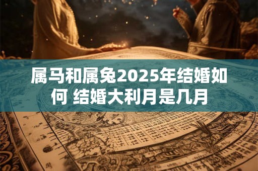 详细阅读:属马和属兔2025年结婚如何 结婚大利月是几月 属马和属兔2025年结婚如何 结婚大利月是几月