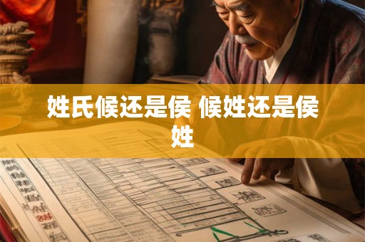 姓氏候还是侯 候姓还是侯姓 姓氏候还是侯 候姓还是侯姓