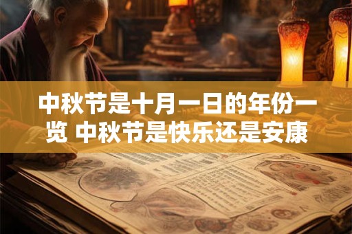 中秋节是十月一日的年份一览 中秋节是快乐还是安康