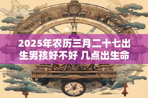2026年农历三月二十七出生男孩好不好 几点出生命好
