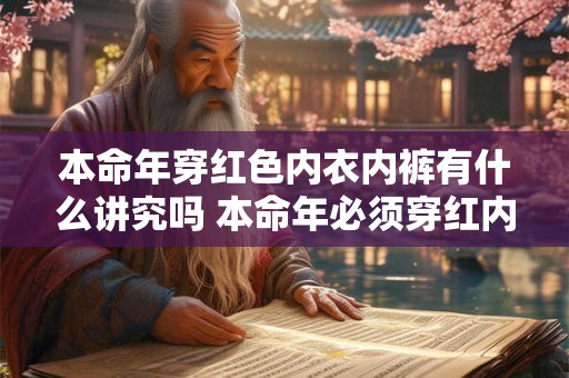 本命年穿红色内衣内裤有什么讲究吗 本命年必须穿红内衣内裤吗