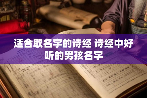 适合取名字的诗经 诗经中好听的男孩名字
