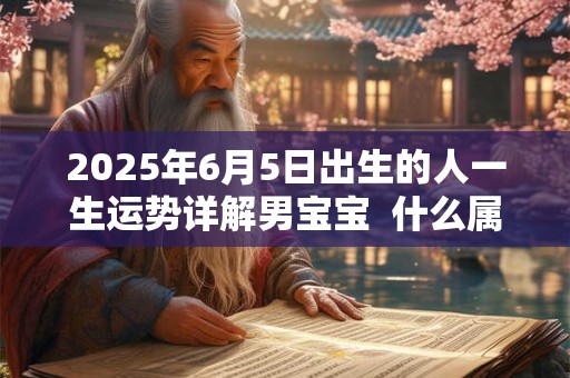 2025年6月5日出生的人一生运势详解男宝宝  什么属相