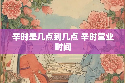 辛时是几点到几点 辛时营业时间