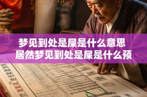 梦见到处是屎是什么意思 居然梦见到处是屎是什么预兆