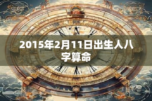 2015年2月11日出生人八字算命