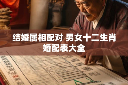 结婚属相配对 男女十二生肖婚配表大全