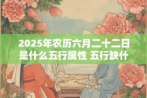 2025年农历六月二十二日是什么五行属性 五行缺什么