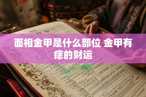 面相金甲是什么部位 金甲有痣的财运
