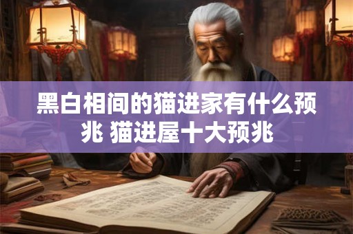 黑白相间的猫进家有什么预兆 猫进屋十大预兆