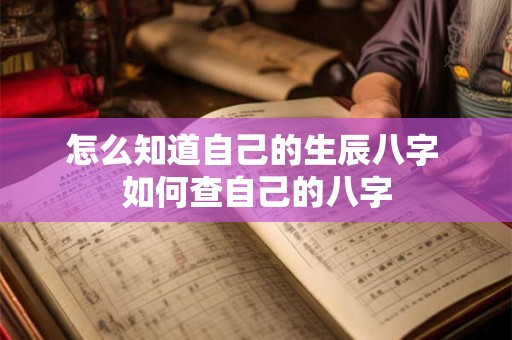 怎么知道自己的生辰八字 如何查自己的八字