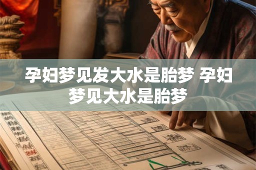 孕妇梦见发大水是胎梦 孕妇梦见大水是胎梦