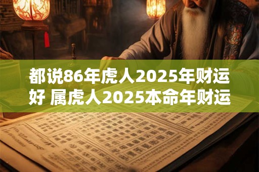 都说86年虎人2025年财运好 属虎人2025本命年财运