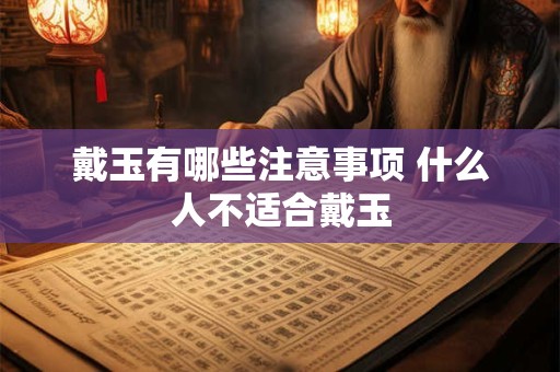 戴玉有哪些注意事项 什么人不适合戴玉