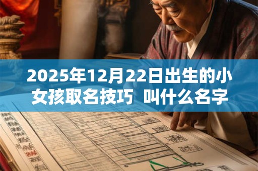 2025年12月22日出生的小女孩取名技巧  叫什么名字好