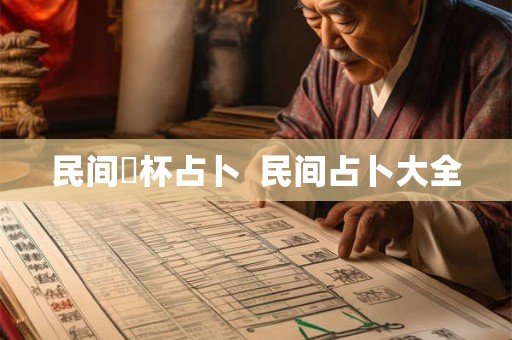 民间笅杯占卜  民间占卜大全
