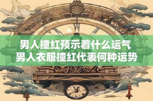 男人撞红预示着什么运气 男人衣服撞红代表何种运势