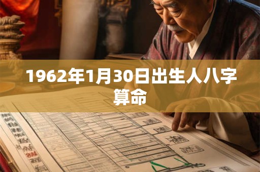 1962年1月30日出生人八字算命