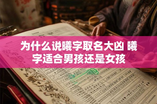 详细阅读:为什么说曦字取名大凶 曦字适合男孩还是女孩 为什么说曦字取名大凶 曦字适合男孩还是女孩