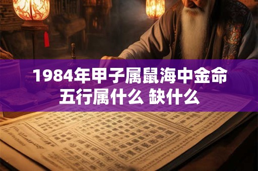 1984年甲子属鼠海中金命五行属什么 缺什么 1984年甲子属鼠海中金命五行属什么 缺什么