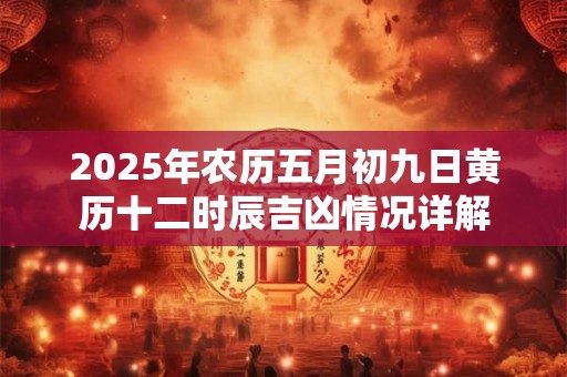 2025年农历五月初九日黄历十二时辰吉凶情况详解