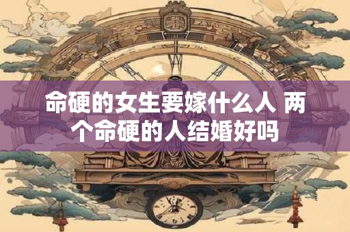 命硬的女生要嫁什么人 两个命硬的人结婚好吗