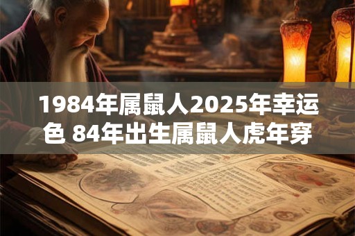 1984年属鼠人2025年幸运色 84年出生属鼠人虎年穿什么颜色衣服好