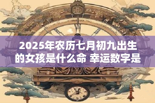 2025年农历七月初九出生的女孩是什么命 幸运数字是什么