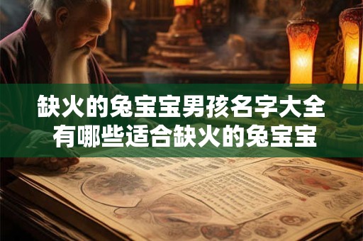 缺火的兔宝宝男孩名字大全 有哪些适合缺火的兔宝宝男孩的名字