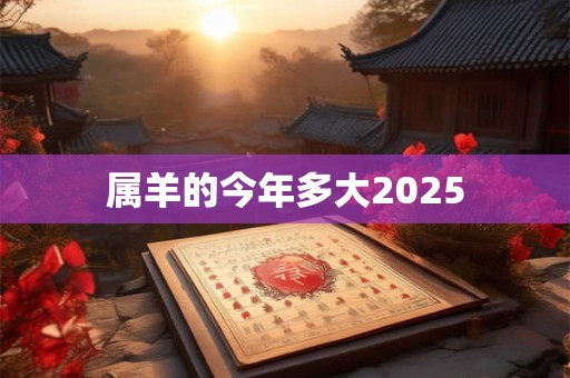 属羊的今年多大2025