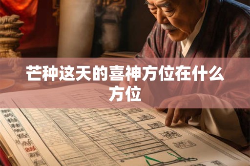 芒种这天的喜神方位在什么方位