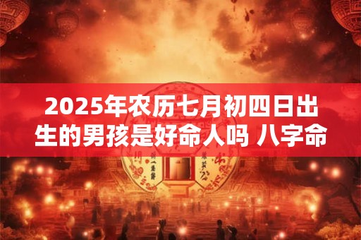 2025年农历七月初四日出生的男孩是好命人吗 八字命理详解