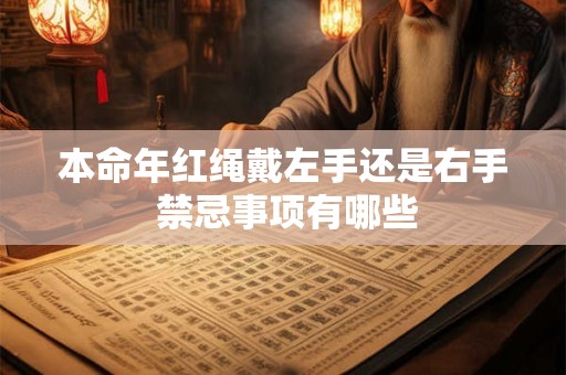 本命年红绳戴左手还是右手 禁忌事项有哪些