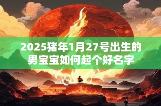 2026猪年1月27号出生的男宝宝如何起个好名字 2026猪年1月27号出生的男宝宝如何起个好名字