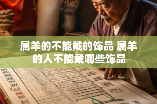 属羊的不能戴的饰品 属羊的人不能戴哪些饰品