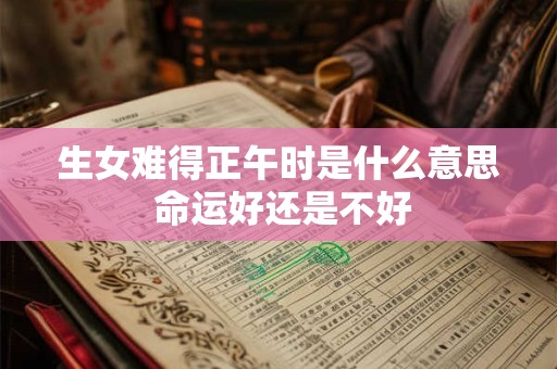 生女难得正午时是什么意思 命运好还是不好