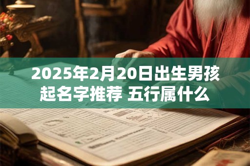 2025年2月20日出生男孩起名字推荐 五行属什么