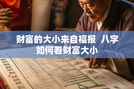 财富的大小来自福报  八字如何看财富大小