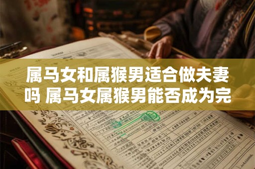 属马女和属猴男适合做夫妻吗 属马女属猴男能否成为完美夫妻