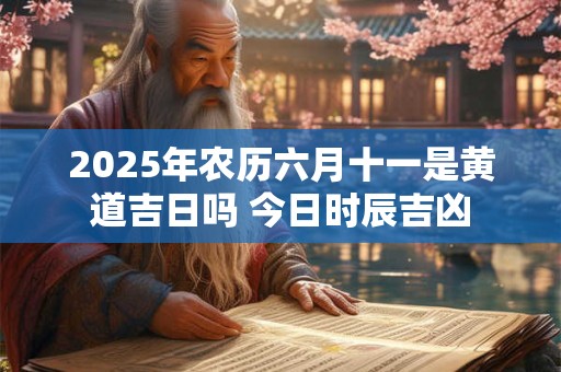 2025年农历六月十一是黄道吉日吗 今日时辰吉凶