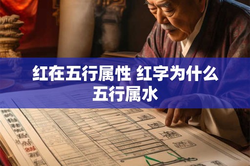 红在五行属性 红字为什么五行属水