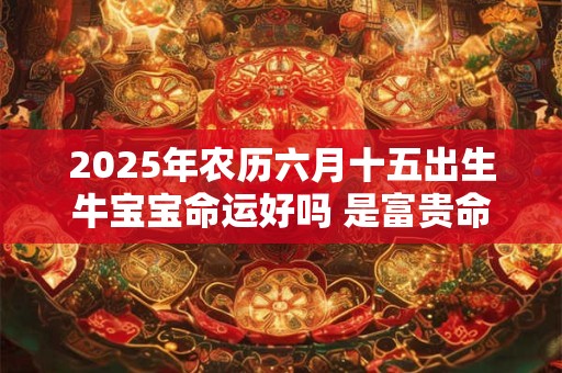 2025年农历六月十五出生牛宝宝命运好吗 是富贵命吗 2025年农历六月十五出生牛宝宝命运好吗 是富贵命吗