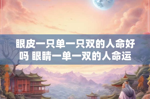 眼皮一只单一只双的人命好吗 眼睛一单一双的人命运 眼皮一只单一只双的人命好吗 眼睛一单一双的人命运