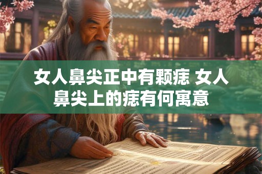 女人鼻尖正中有颗痣 女人鼻尖上的痣有何寓意