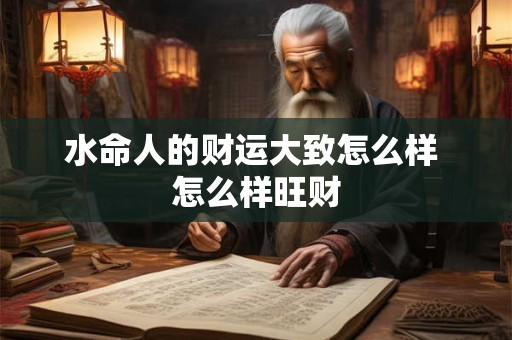 详细阅读:水命人的财运大致怎么样 怎么样旺财 水命人的财运大致怎么样 怎么样旺财