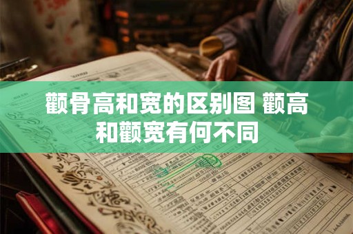 颧骨高和宽的区别图 颧高和颧宽有何不同