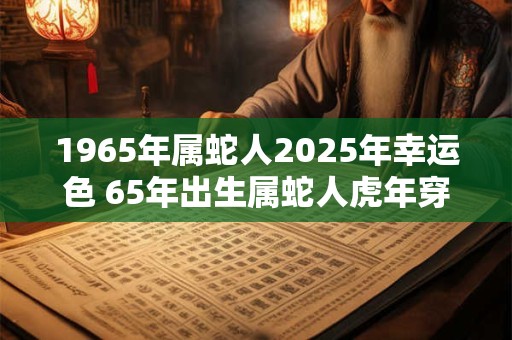 1965年属蛇人2025年幸运色 65年出生属蛇人虎年穿什么颜色衣服好