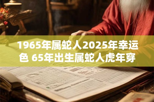 1965年属蛇人2025年幸运色 65年出生属蛇人虎年穿什么颜色衣服好